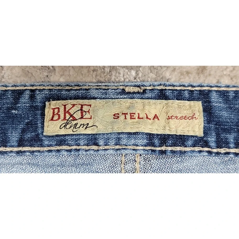 BKE Denim STELLA Women's Stretch Low Rise Straight Blue Jeans Size 27x37.5 - Picture 7 of 10